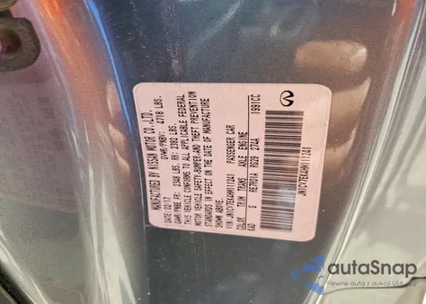 2017 Infiniti Q60 Base z USA, uszkodzony, nr VIN JN1CV7EK4HM111241